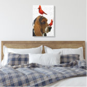 Basset Hound und Vögel Leinwanddruck (Insitu (Schlafzimmer))