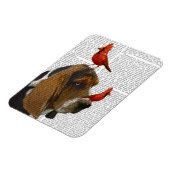 Basset Hound und Vögel Magnet (Linke Seite)