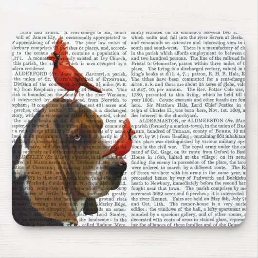 Basset Hound und Vögel Mousepad (Vorne)