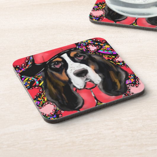 Basset Hound Untersetzer (Linke Seite)