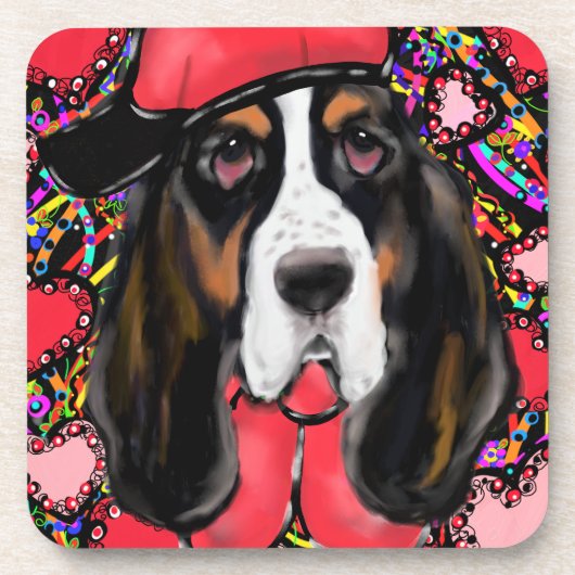 Basset Hound Untersetzer (Vorderseite)