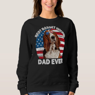 Basset Hound Vater American Flag Basset Hound Patr Sweatshirt