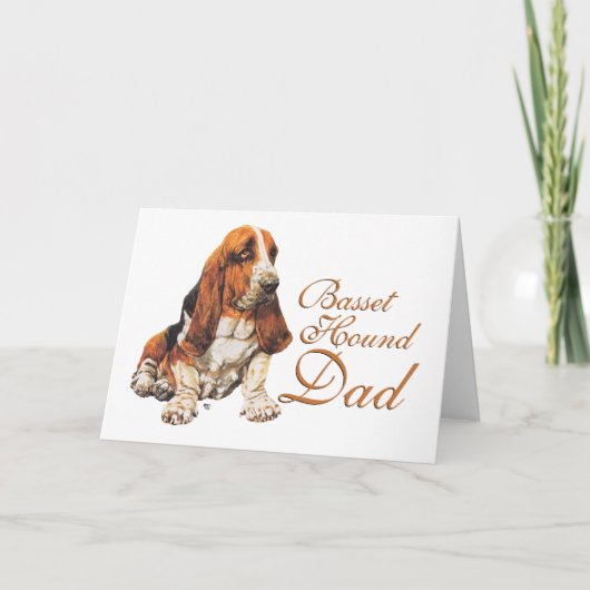 Basset Hound Vater Karte (Vorderseite)