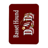 Basset Hound Vater Magnet (Vertikal)
