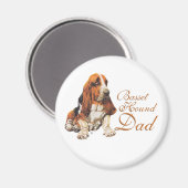 Basset Hound Vater Magnet (Vorderseite/Rückseite)