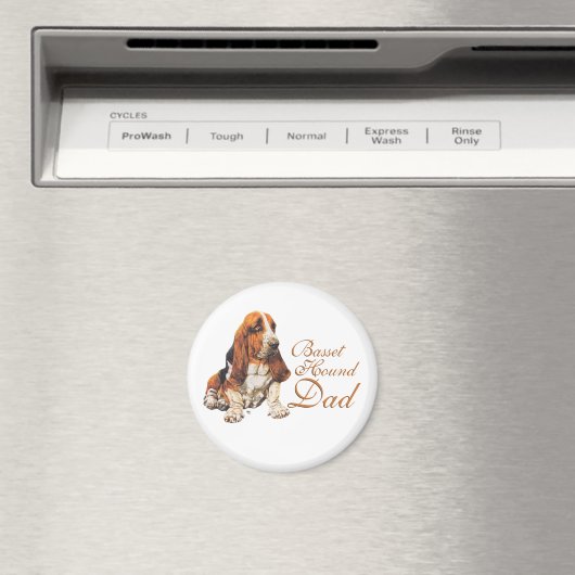 Basset Hound Vater Magnet (In Situ (Geschirrspüler))