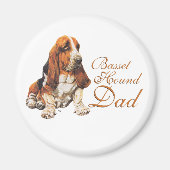Basset Hound Vater Magnet (Vorne)