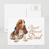 Basset Hound Vater Postkarte (Vorne/Hinten)