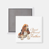 Basset Hound Vatertag Magnet (Vorderseite/Rückseite)