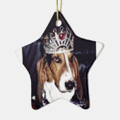 Basset Hound-Verzierung Keramik Ornament (Links)