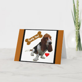 Basset Hound, vielen Dank Feiertagskarte