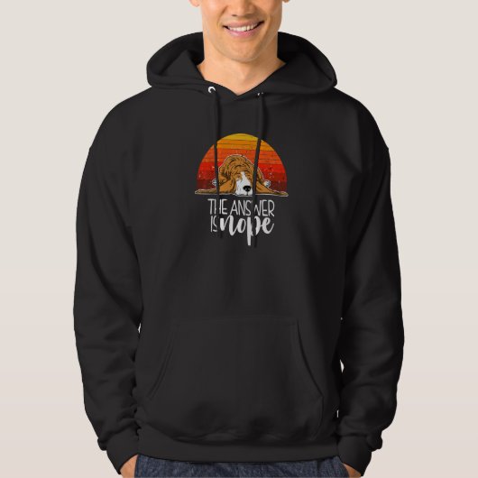 Basset Hound Vintag 8 Hoodie (Vorderseite)