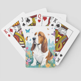Basset Hound Vintag Animal Nature City Street Art Spielkarten