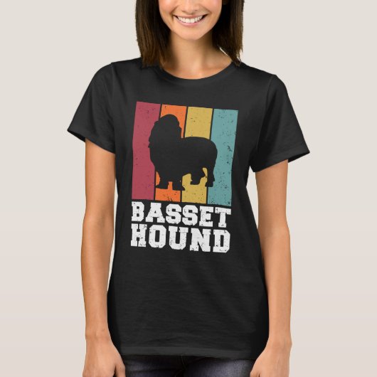 Basset Hound Vintage  1 T-Shirt (Vorderseite)