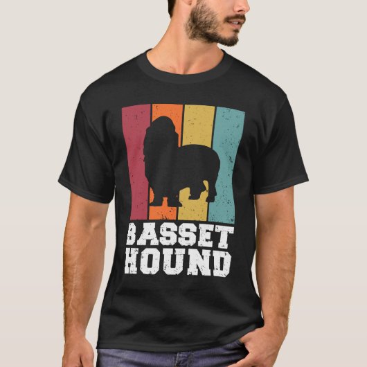 Basset Hound Vintage 1 T-Shirt (Vorderseite)