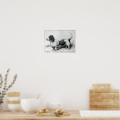 "Basset Hound" Vintage Hundeliste Poster (Küche)