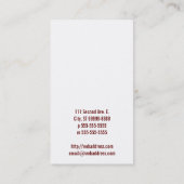 Basset Hound Visitenkarte (Rückseite)