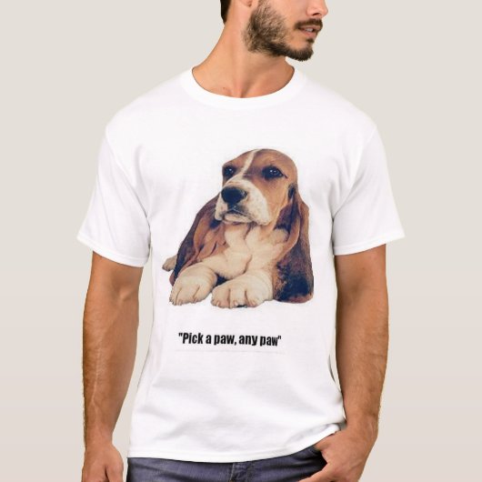Basset Hound, wählen eine Tatze aus T-Shirt (Vorderseite)