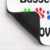 Basset Hound Walks Design Mousepad (Ecke)