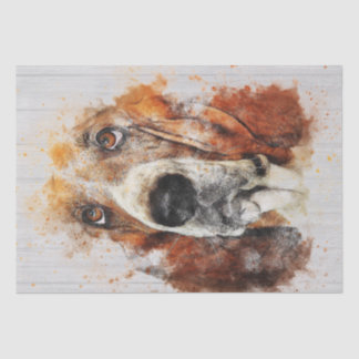 Basset Hound Wasserfarbe Decoupage Seidenpapier