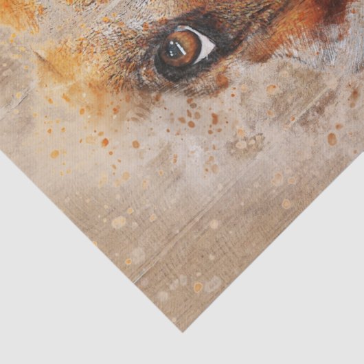 Basset Hound Wasserfarbendekoupage Seidenpapier (Detail)