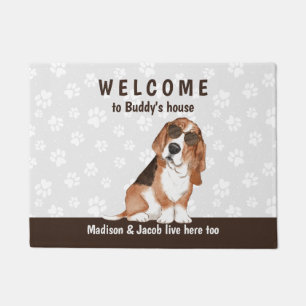 Basset Hound Watchdog Fußmatte
