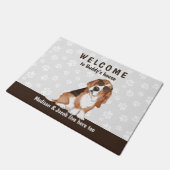 Basset Hound Watchdog Fußmatte (Schrägansicht)