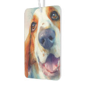 Basset hound watercolor portrait autolufterfrischer (Links)