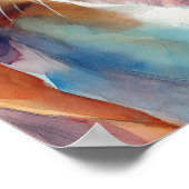 Basset hound watercolor portrait poster (Ecke)