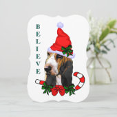 Basset Hound Weihnachten (Stehend Vorderseite)