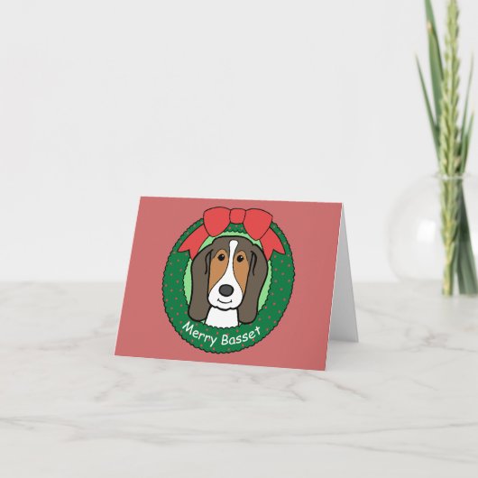Basset Hound Weihnachten (Vorderseite)