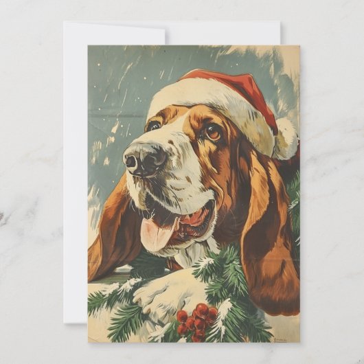 Basset Hound Weihnachten (Vorderseite)