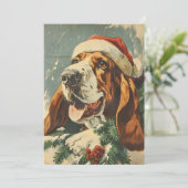 Basset Hound Weihnachten (Stehend Vorderseite)