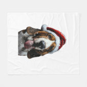 Basset Hound Weihnachten Fleecedecke (Vorderseite (Horizontal))
