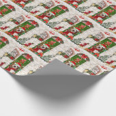 Basset Hound Weihnachten Geschenkpapier (Ecke)