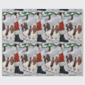 Basset Hound Weihnachten Geschenkpapier (Flach)
