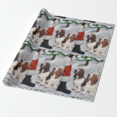 Basset Hound Weihnachten Geschenkpapier (Ungerollt)