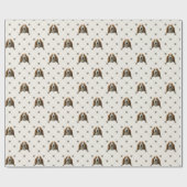 Basset Hound-Weihnachten Geschenkpapier (Flach)