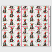 Basset Hound Weihnachten Geschenkpapier (Flach)
