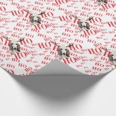 Basset Hound-Weihnachten Ho Ho Ho Geschenkpapier (Ecke)