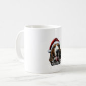 Basset Hound Weihnachten Kaffeetasse (Vorderseite Links)
