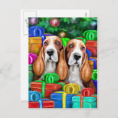 Basset Hound Weihnachten Offene Geschenke (Vorne/Hinten)