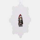 Basset Hound Weihnachten Ornament Karte (Rechts)