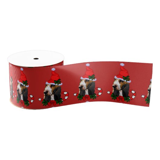 Basset Hound Weihnachten Ripsband (Spule)