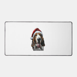 Basset Hound Weihnachten Schreibtischunterlage