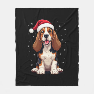 Basset Hound Weihnachten Tank Top Fleecedecke