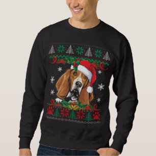Basset Hound Weihnachten Weihnachtsmann Ugly Sweat Sweatshirt