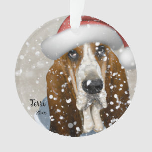 Basset Hound, Weihnachten, Weihnachtsschmuck Ornament