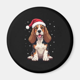 Basset Hound Weihnachts-Tank Magnet