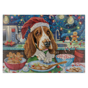 Basset Hound Weihnachtsbäckerei: Festliches Weihna Schneidebrett